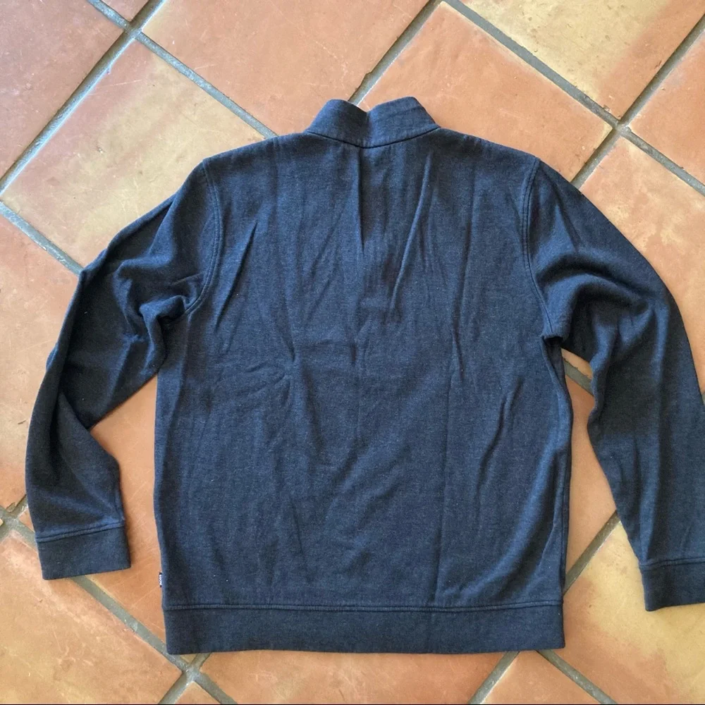 Hugo Boss Zip Neck Long Sleeve Gray Sweater Men’s XL
